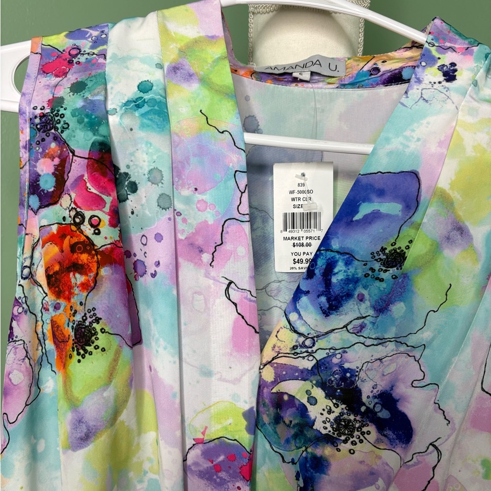 NWT Amanda U. Floral Multicolor Jumpsuit Small - Picture 4 of 11